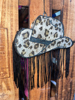 Leopard Cowgirl Hat Freshie