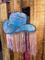 Blue Cowgirl Hat Freshie