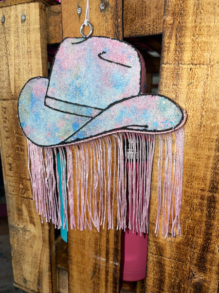 Pink Cowgirl Hat Freshie