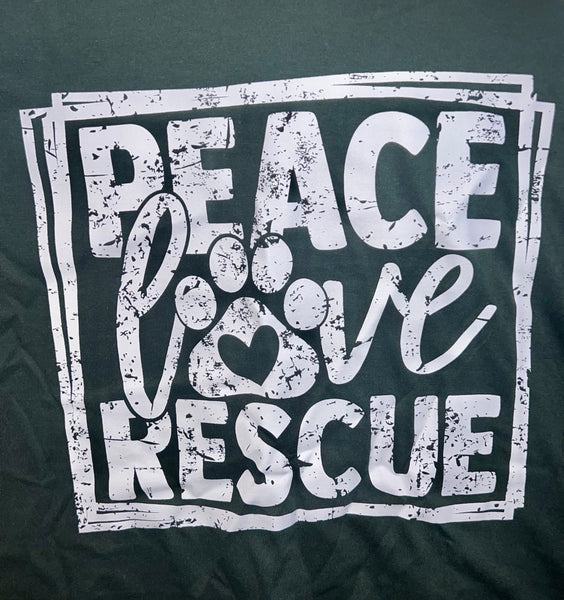 Peace Love Rescue tee