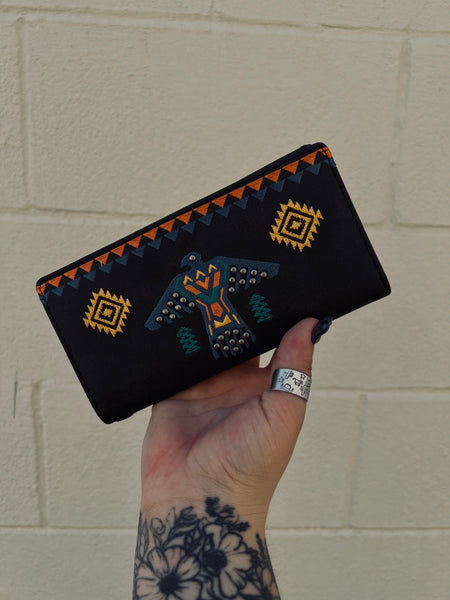 Wrangler| Embroidered Aztec Wallet