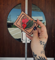 Love Wild Tooled Leather Card Holder