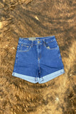 Dark Wash Highrise Shorts