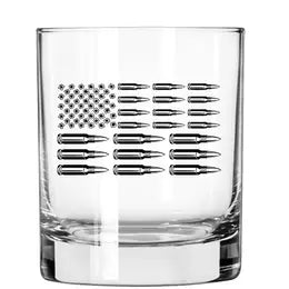 Bullet Flag Whiskey Glass