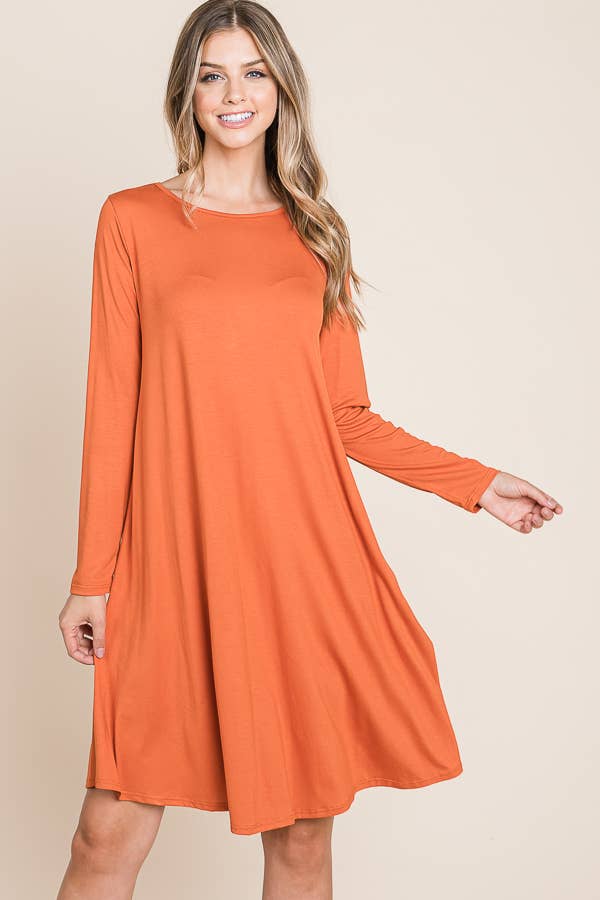 Pumpkin Midi Dress – Smalltown Trendy Boutique