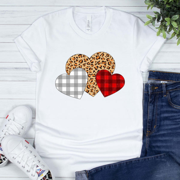 Triple Hearts Tee ( Multiple Options )